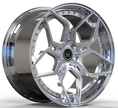 Mustang 5.0 2018 Персонализирани 2-PC ковани джанти 20x11 5x114.3 Полирани устни Изчеткано лице