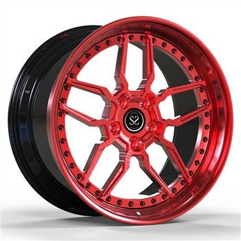 Матово червено персонализирани 2-PC 6061-T6 алуминиеви джанти 5x114.3 20 и 21 инча, подходящи за Nissan GT500