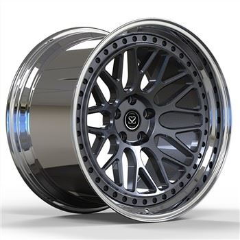 Полска цев плюс черен диск Custom 2-PC Ковани 6061-T6 алуминиеви джанти, подходящи за Lamborghini Urus 5x130