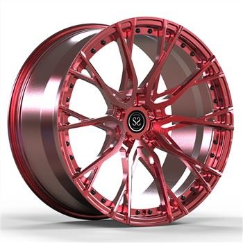 За Audi RS6 Brush Red Custom 5X112 6061-T6 1-PC Ковани джанти, шахматно разположени 20 и 21
